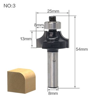 Mũi phay hoa văn cạnh, rãnh, cốt 8mm