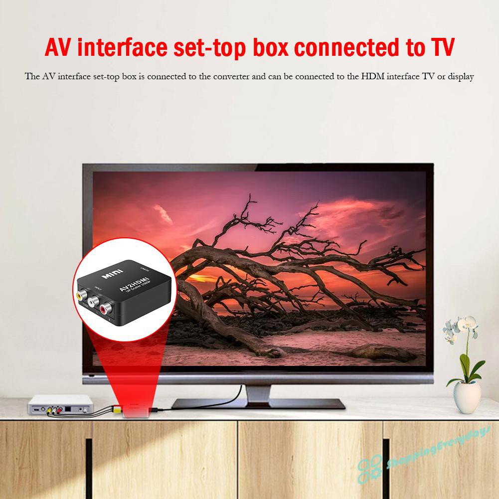 Hộp Chuyển Đổi Sv Av Sang Hdmi 1080p Mini Av2Hdmi Cho Hdtv