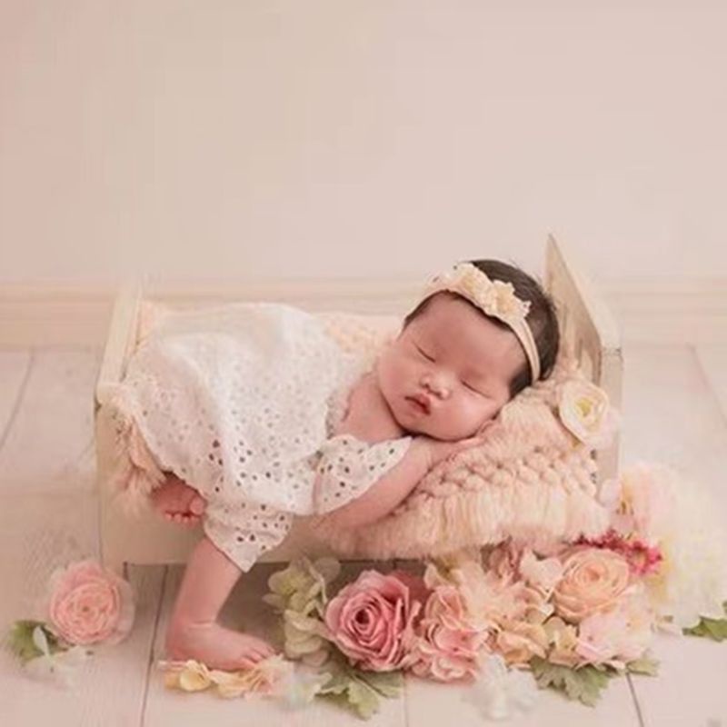 Tấm Thảm Đan Len Bằng Cotton Dùng Làm Phụ Kiện Chụp Ảnh Cho Bé Sơ Sinh