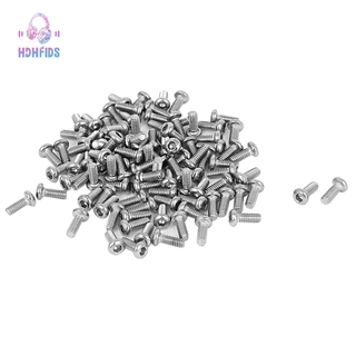 Bộ 100 Ốc Vít Lục Giác Bằng Thép Không Gỉ 0.4mm M2