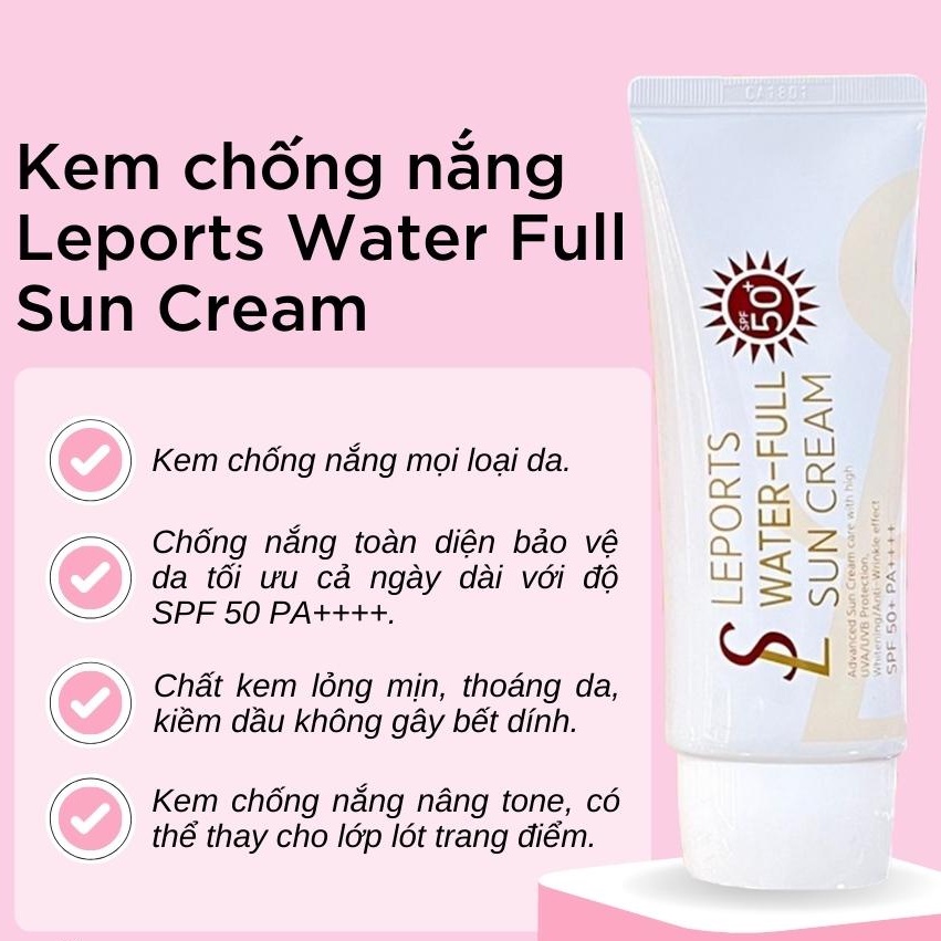 Kem chống nắng SL Smile Leader, kem chống nắng cho da nhạy cảm chống lão hóa SPF50, chính hãng Hàn QuốGentsOfficialStore