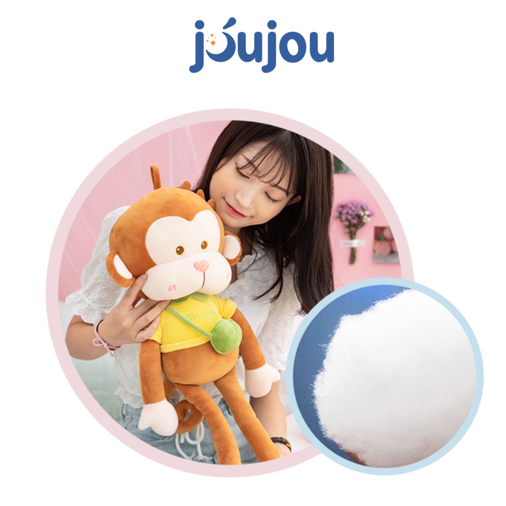 Gấu bông khỉ bông cute size 60cm cao cấp Joujou thú nhồi bông mềm mịn dễ thương