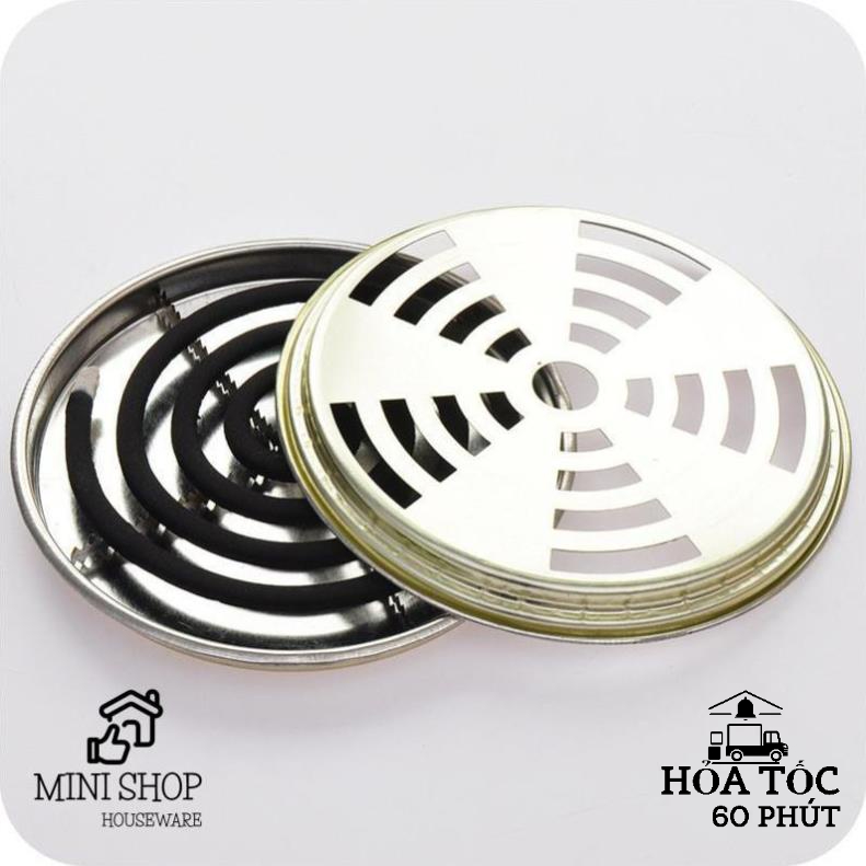 Combo 100 Hộp Đựng Nhang Muỗi Bằng Thép Không Gỉ Có Nắp Đậy An Toàn