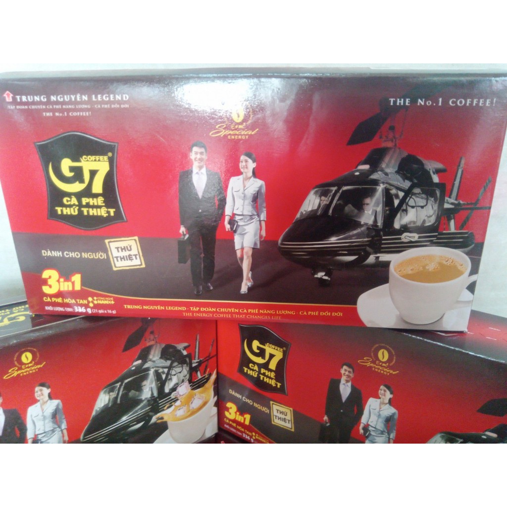 Cafe Trung Nguyên G7 - Cafe G7 Sữa đá - Hộp 21 gói