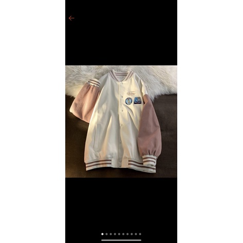 (HCM) ÁO KHOÁC NỈ BÓNG CHÀY PHONG CÁCH BOMBER THỜI TRANG HOTTREND - GENZ HÀN QUỐC CỰC CHẤT KM FASHION