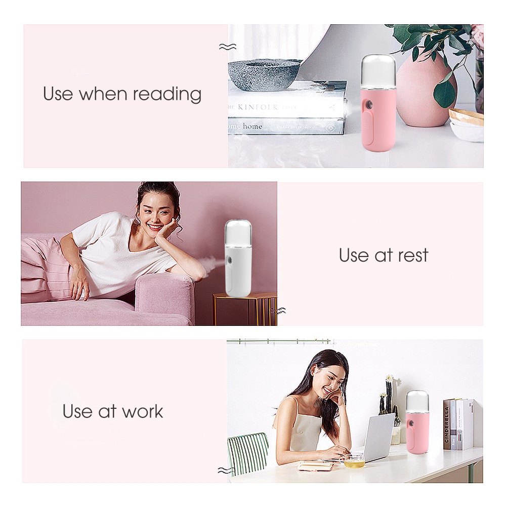 [Hàng mới về] Dụng cụ máy phun sương nano giữ ẩm mini di động chăm sóc da