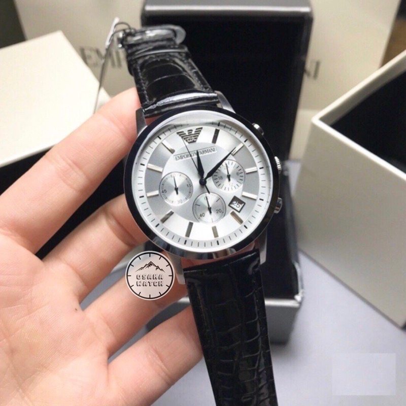 Đồng Hồ Nam Armani AR2447 Dây Da Size 40mm Chạy Full 6 Kim Lịch Ngày Hàng Cao Cấp - Bảo Hành 24 Tháng