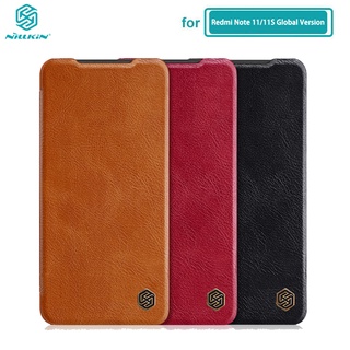 Ốp lưng Redmi Note 11 Global Nillkin Qin Ví bỏ túi thẻ Túi da Ốp lưng lật cho Xiaomi Redmi Note 11S 11 Pro 5G China Version