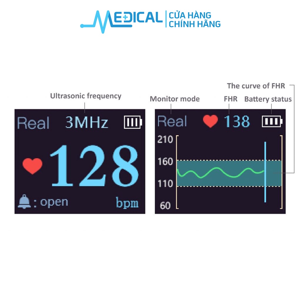 Máy nghe tim thai cá nhân JUMPER JPD100B chứng nhận FDA bảo hành 2 năm chính hãng