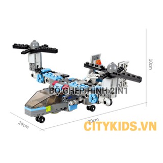 Bộ ghép hình Robot, Máy Bay 2in1