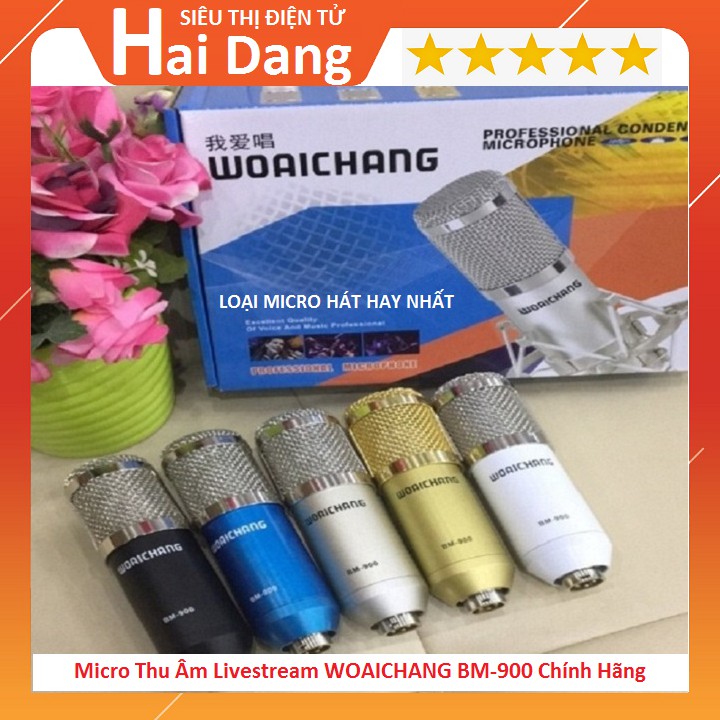 Micro thu âm livestream/ WOAICHANG BM-900/ Hàng nhập khẩu chính hãng CỰC HAY/ hát karaoke online thu âm