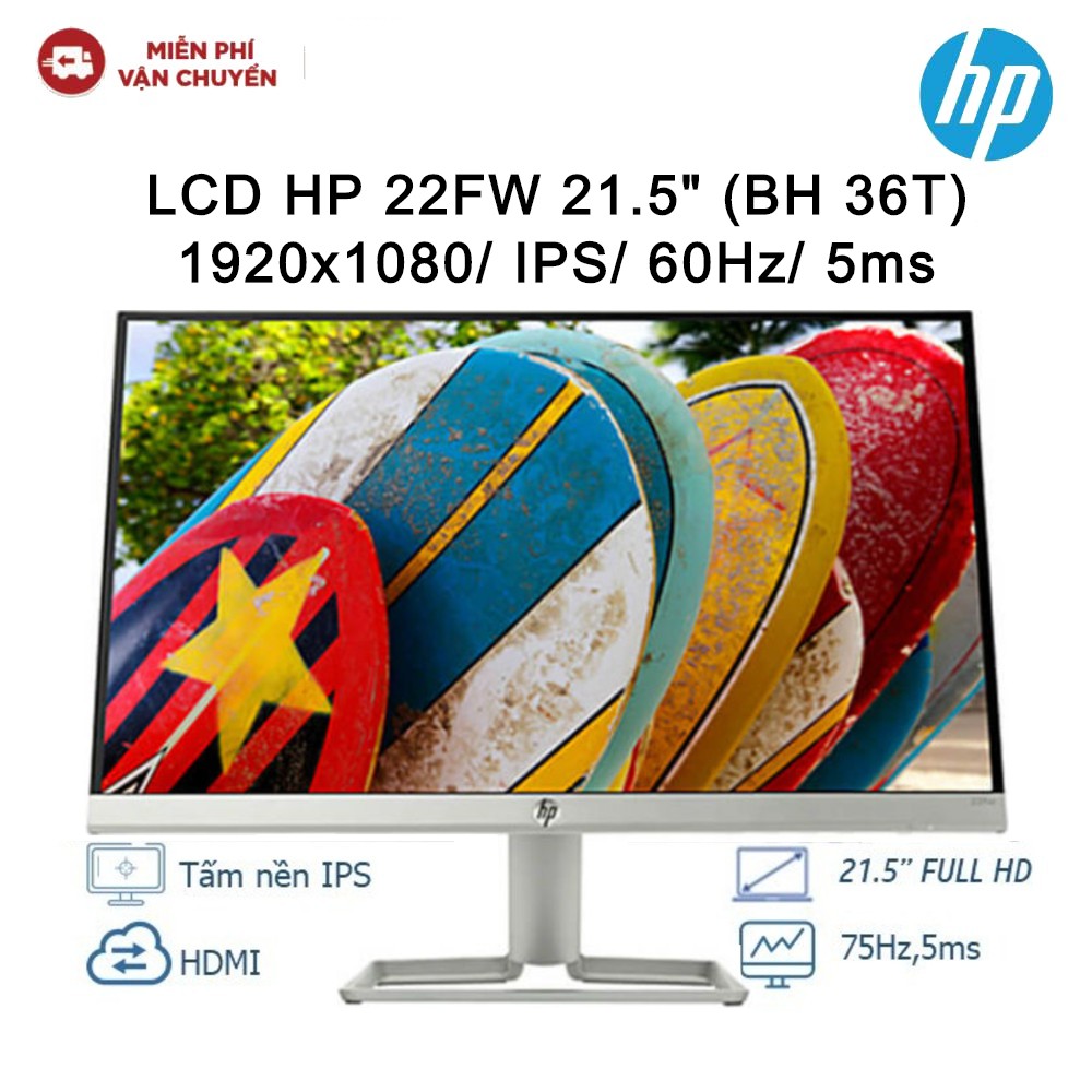 [Mã ELMALL1TR5 giảm 6% đơn 3TR] Màn hình LCD HP 22FW 21.5" 1920x1080/IPS/60Hz/5ms Hàng chính hãng new 100% (BH 36T | BigBuy360 - bigbuy360.vn