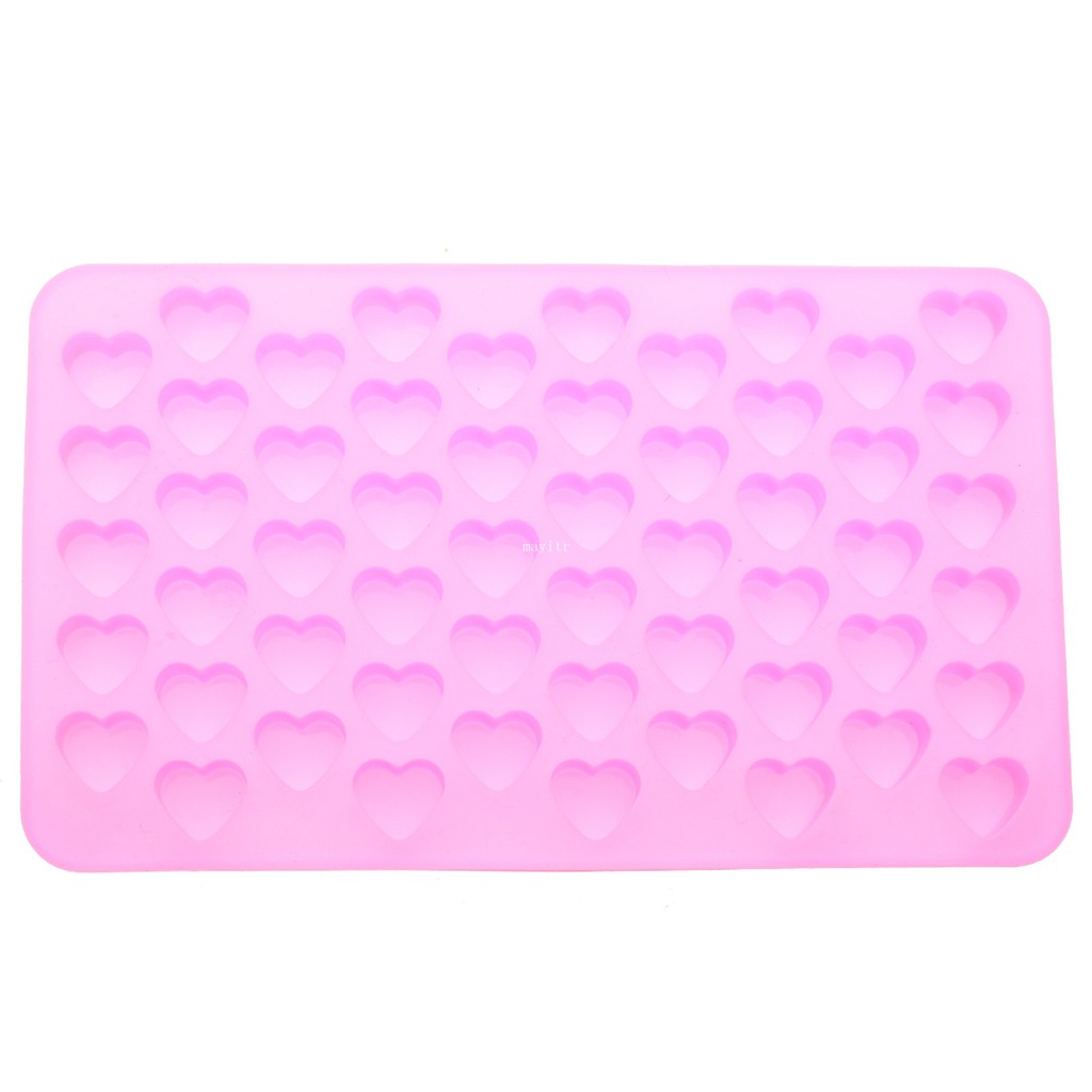 Khuôn silicone tạo hình làm bánh kẹo hình trái tim 55 ngăn DIY