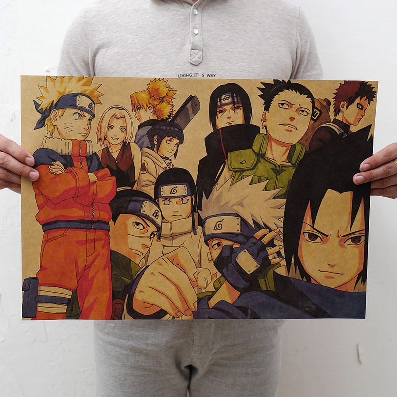 Áp phích in hình naruto treo trang trí tường