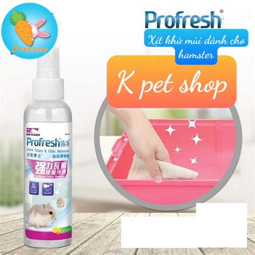 Xịt Khử Mùi ProFresh Dr Hams  Khử Mùi Nấm Mốc và Vi Khuẩn Cho Hamster