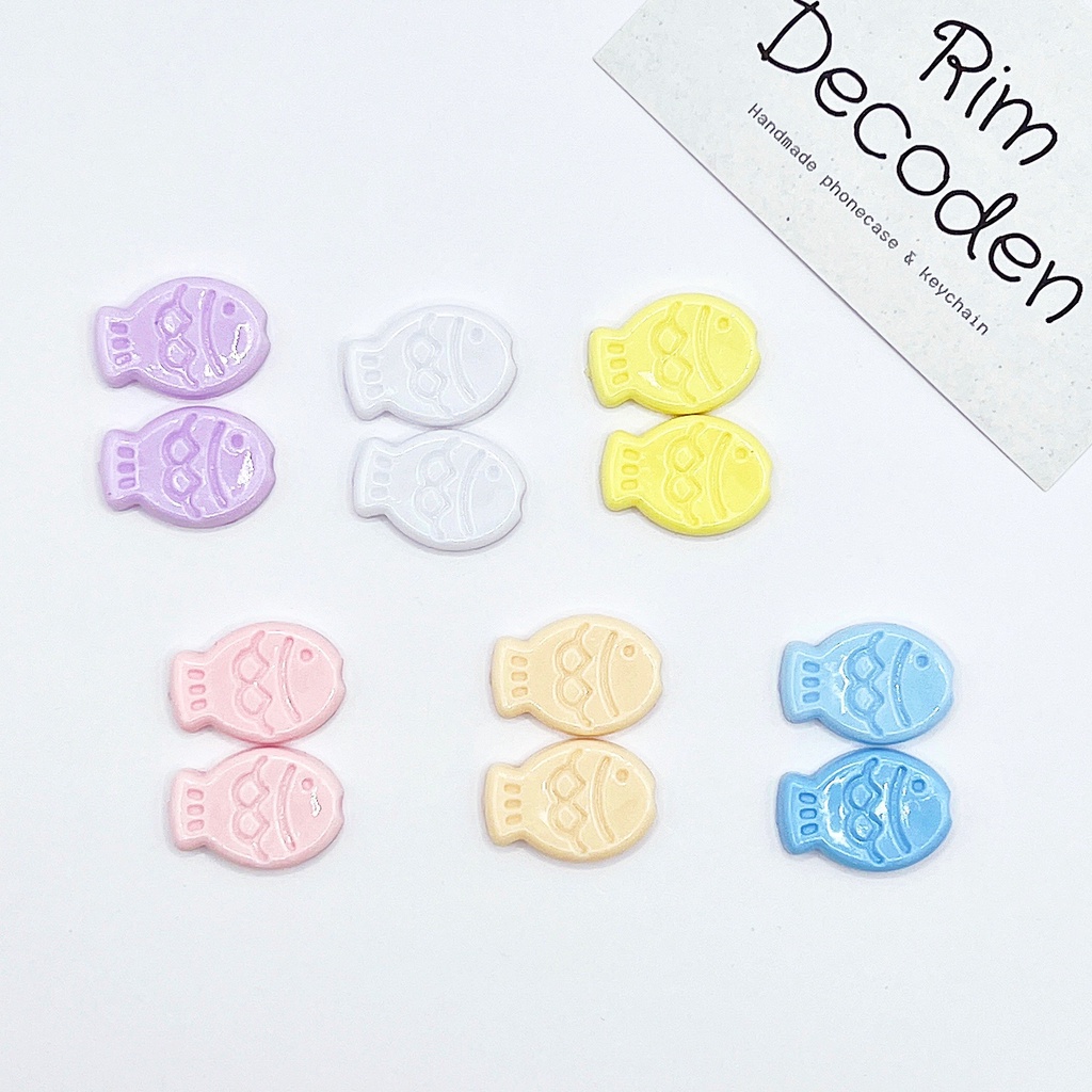 Charm bánh quy con cá - Trang trí ốp điện thoại, slime, dép Crocs, chai nước