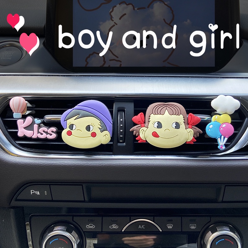 Bộ 6 Kẹp Khuếch Tán Nước Hoa Gắn Máy Điều Hòa Xe Hơi Hình Doraemon Mickey Minnie