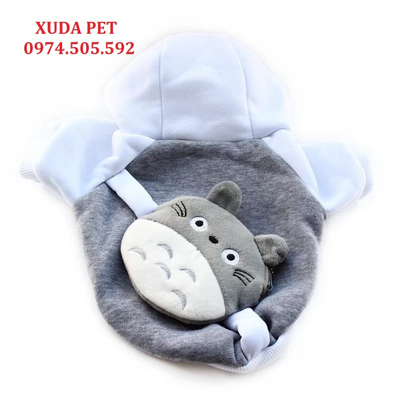 Áo Hoodie cho chó mèo hình Totoro siêu dễ thương Xudapet - SP000135