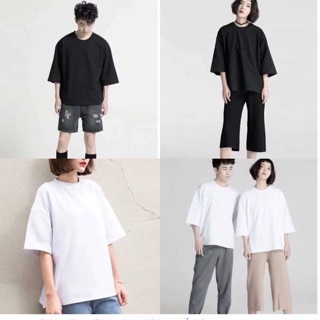 Áo phông thun Trơn tay lỡ form rộng Oversize unisex full size - Ms048
