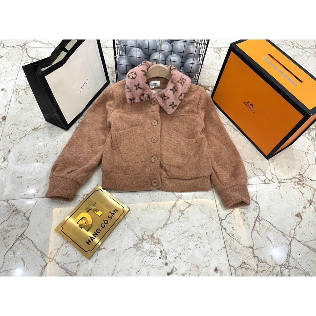 Áo dạ nữ, áo dạ cổ lông mặc ấm màu cơ bản dễ mặc hàng quảng châu cao cấp Oanh Shop | BigBuy360 - bigbuy360.vn