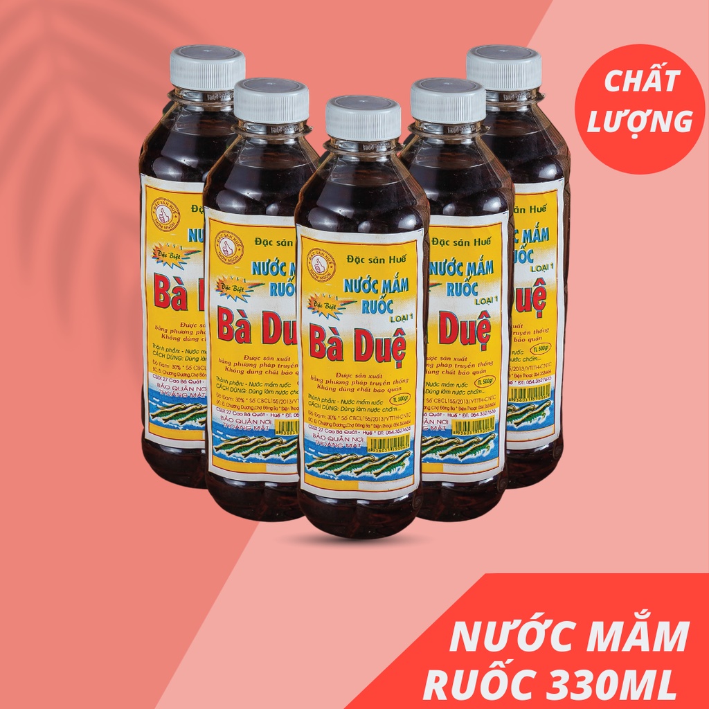 Nước Mắm Ruốc Bà Duệ Chai 330ml Đặc Biệt Thơm Ngon - Đặc Sản Huế