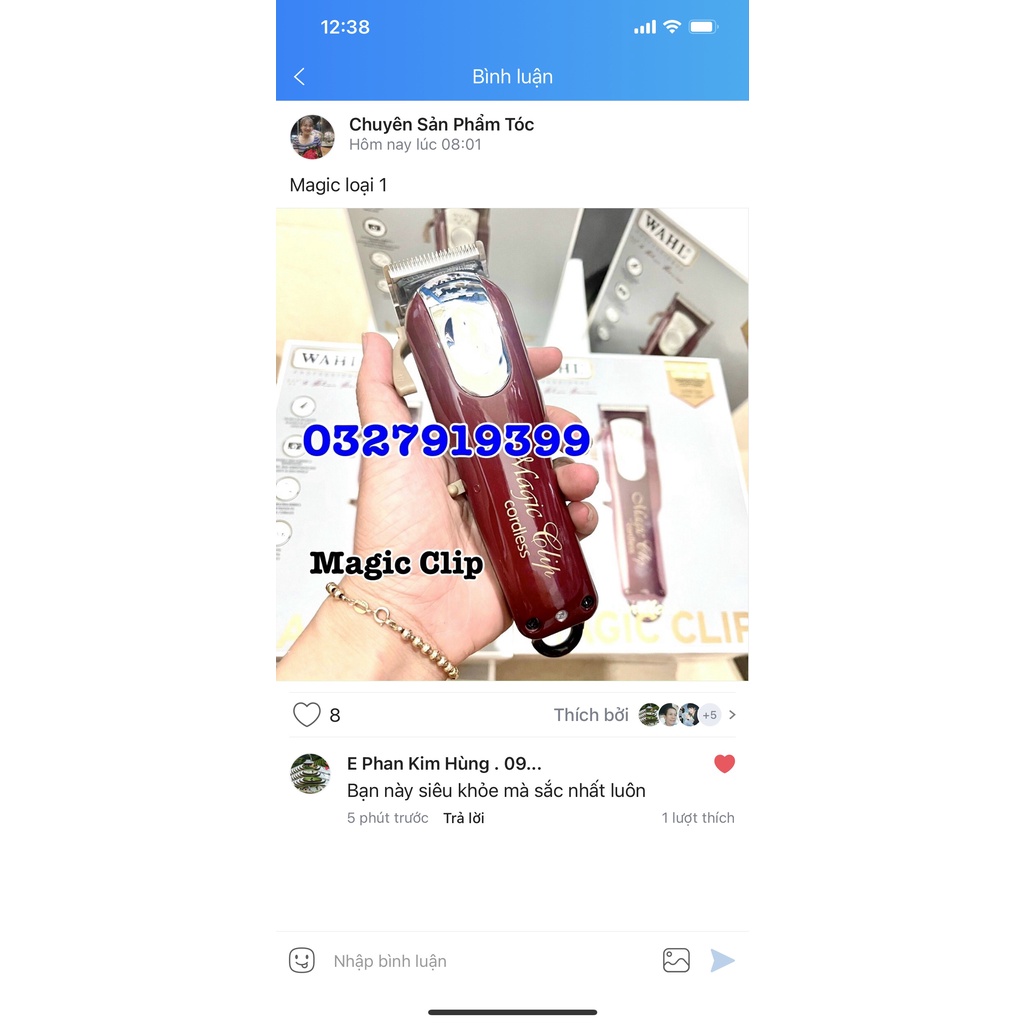 ✅freeship✅ Tông đơ cắt tóc MAGIC CLIP lưỡi kép