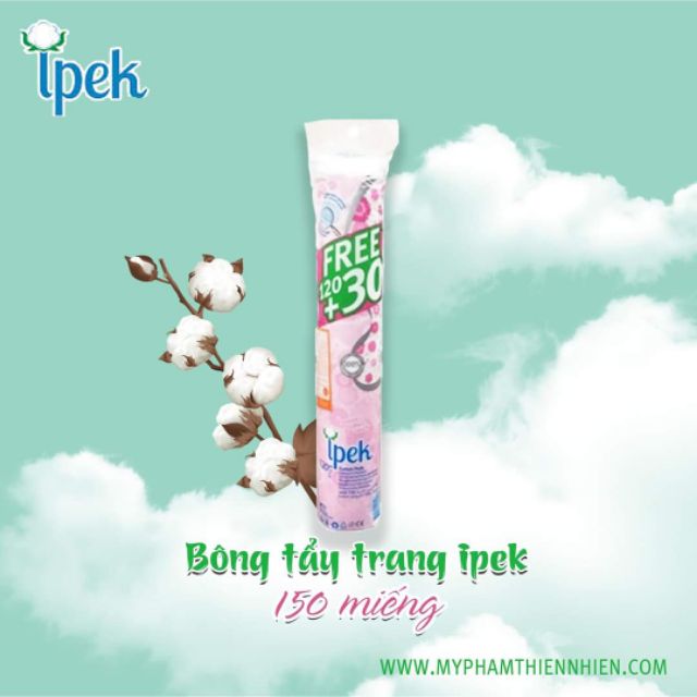 Bông tẩy trang IPEK 150 miếng