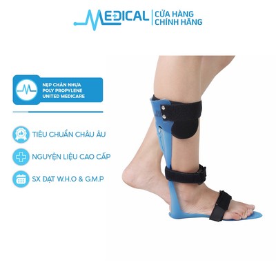 Nẹp chân nhựa Poly Propylene UNITED MEDICARE D07 màu xanh dương - MEDICAL