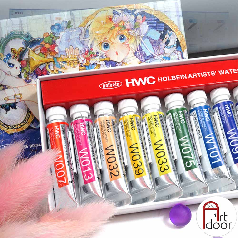 [ARTDOOR] Bộ màu Nước Tuýp HOLBEIN Shigure bản giới hạn 5ml (hộp giấy) - 12 Màu