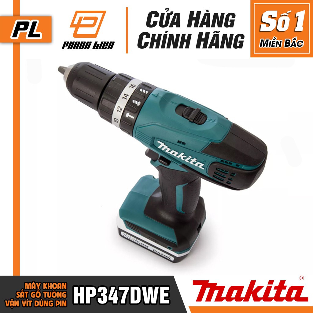 Máy Khoan Bắt Vít Makita HP347DWE (14.4V-1.5AH) - Hàng Chính Hãng