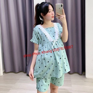 Bộ bầu mặc nhà mùa hè quần lửng vừa xinh vừa mát