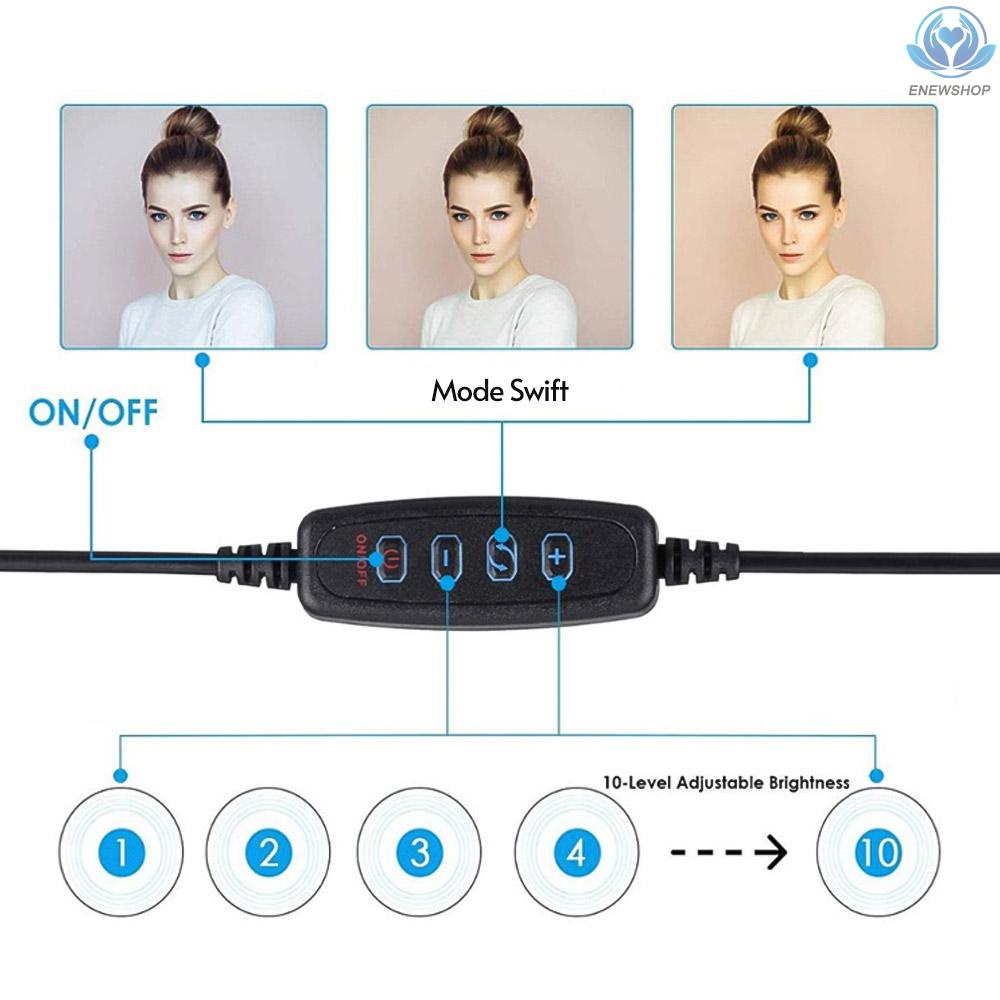 Vòng Đèn Led 20cm Kèm Giá Đỡ Ba Chân Có Thể Gập Lại Hỗ Trợ Chụp Ảnh / Trang Điểm | BigBuy360 - bigbuy360.vn