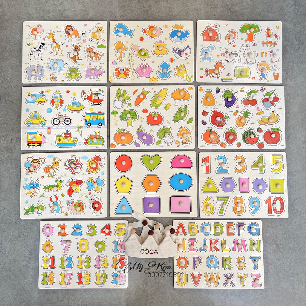 BẢNG GỖ GHÉP HÌNH CHO BÉ PHÁT TRIỂN TƯ DUY, KHẢ NĂNG QUAN SÁT