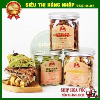 Bánh Biscotti ăn kiêng Eat Clean nguyên cám ngũ cốc không đường 200g