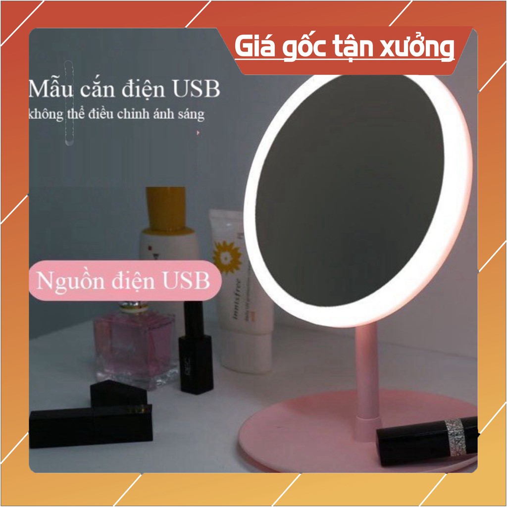 [HOTDEAL] GƯƠNG TRANG ĐIỂM CÓ ĐÈN LED hình tròn - tích hợp cảm ứng - 3 mức sáng