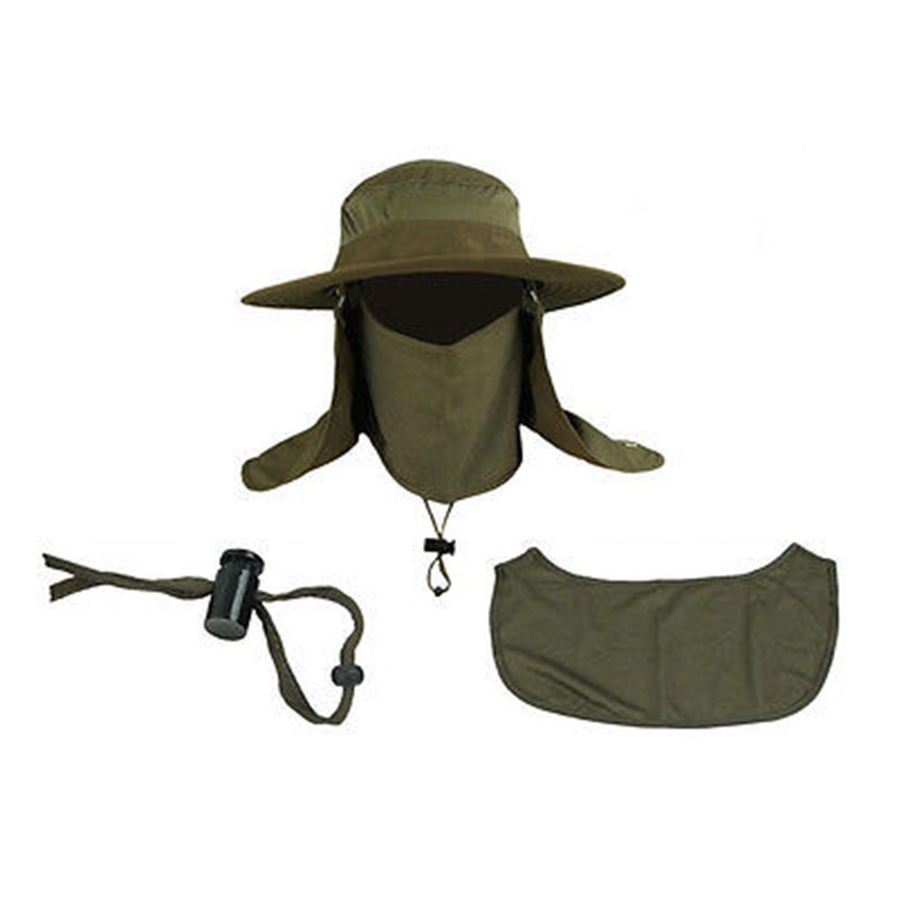 Nón bucket che cổ mặt chống nắng nóng câu cá trượt băng ngoài trời