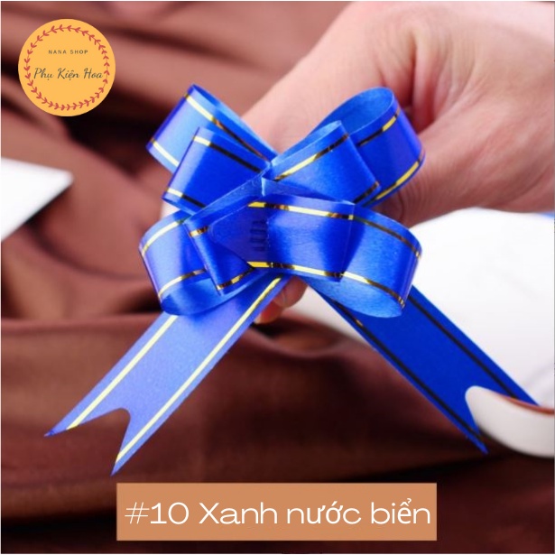 [Set 10 nơ] Nơ rút hình bướm size vừa 6.5*10.5cm, nơ trang trí bó hoa, hộp quà, phòng tiệc