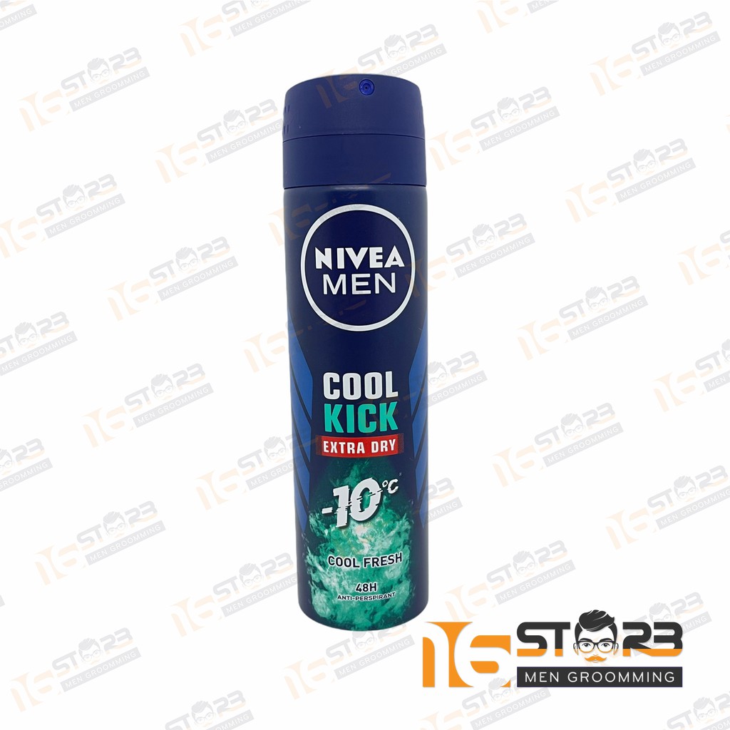 [Chính Hãng 100%] Xịt ngăn mùi Nivea Men Cool Kick 150ml