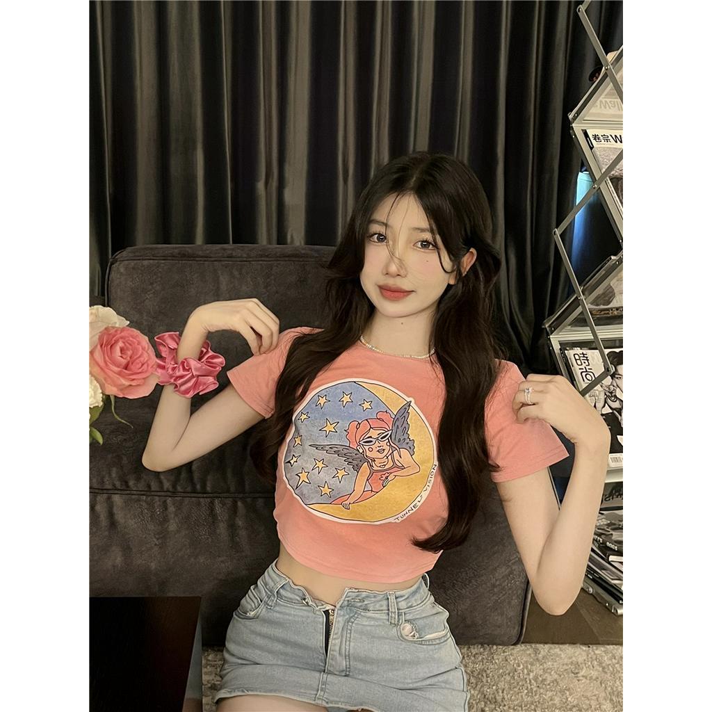 62353 BMstyle Áo Thun Ngắn Mỏng Vừa Vặn Phong Cách Mùa Hè Mới