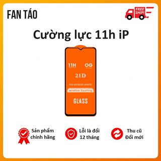 Kính cường lực full màn 11H iPhone 6 6s Plus 7 Plus 8 Plus X Xr Xs Max 11 Pro Max 12 Pro Max Mini. miếng lau màn hình