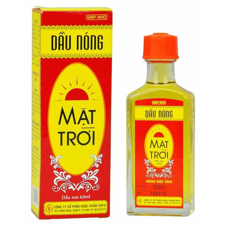 Dầu Nóng MẶT TRỜI OPC Dầu xoa bóp khi nhức mỏi, tê thấp, đau lưng Chai 60ml - Minpharmacy