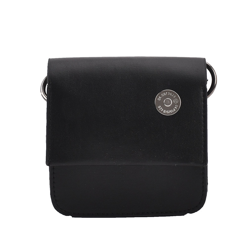 Túi Xách Đeo Vai Hình Vuông Cỡ Nhỏ Phối Dây Xích Phong Cách Hàn Quốc Cho Nữ