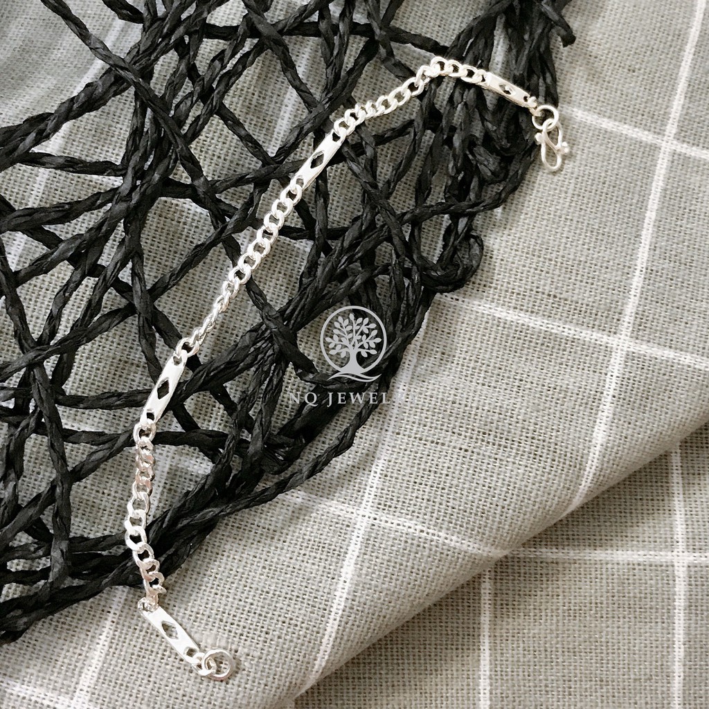 Lắc tay bạc ta bản dẹp phong cách - NQ Jewelry