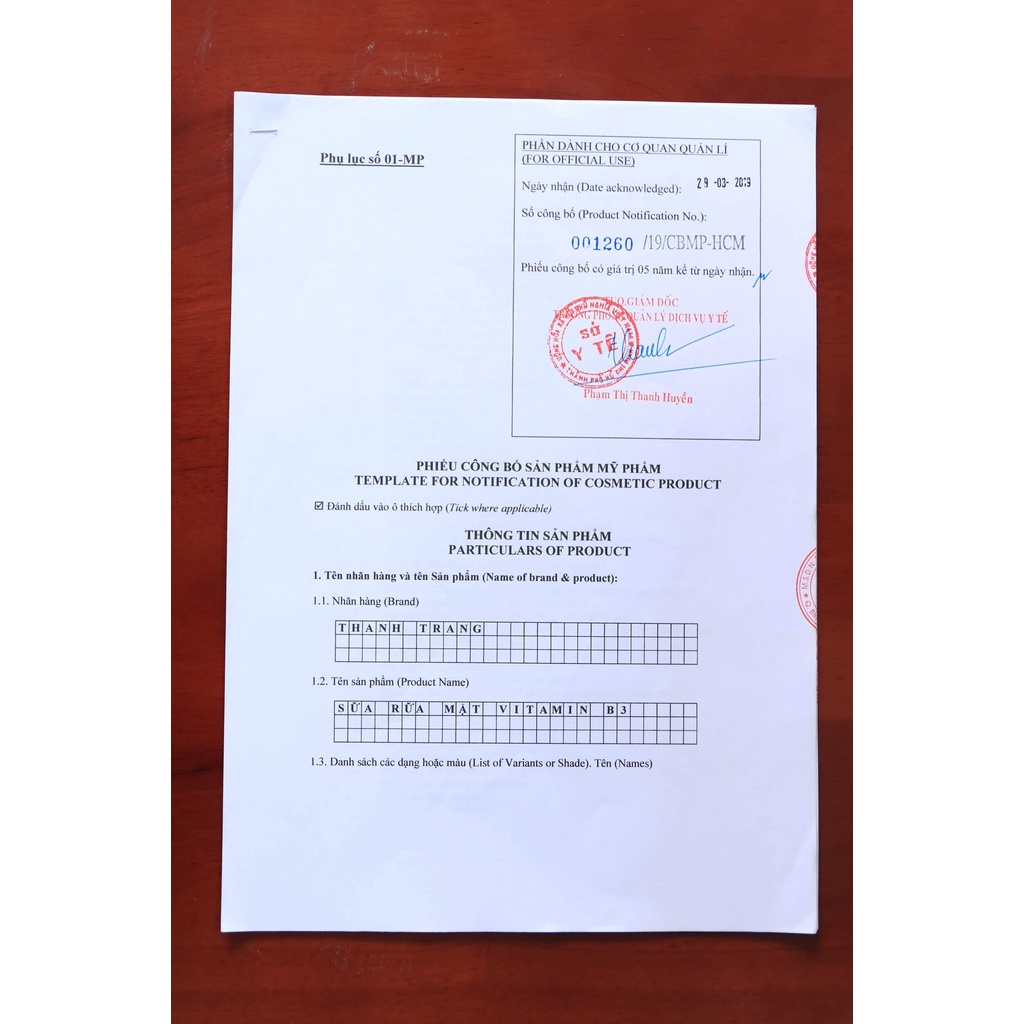 Sữa Rửa Mặt Dưỡng Da Vitamin B3 Thanh Trang