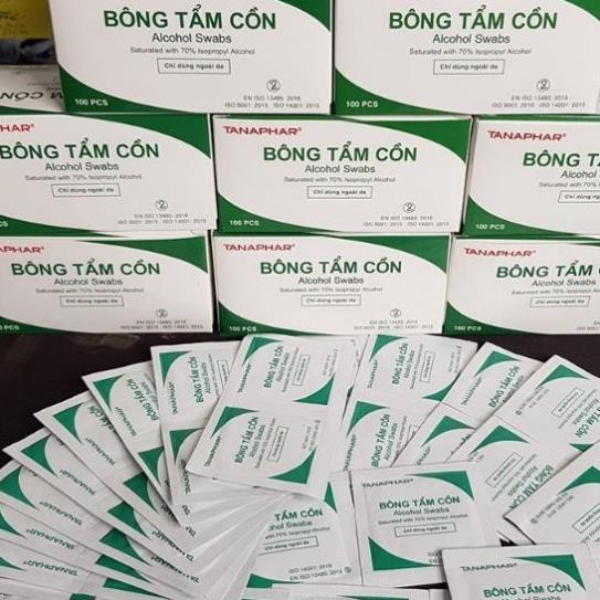 1K 1miếng gạc tẩm cồn sát trùng y tế