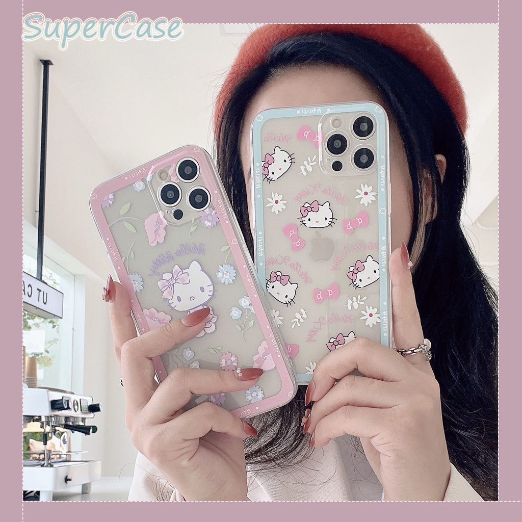 Ốp Điện Thoại TPU Mềm Hello Kitty Cho OPPO Reno 6 5 4 6Z 5F 2Z 2F R17 R15 R11s R9 K9 ACE 2 Find X3 X2 Pro Neo Lite