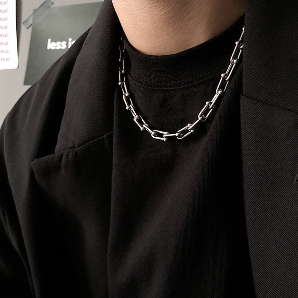 Vòng Cổ Dây Xích Clavicle Chains Thời Trang Unisex Merin Màu Bạc Đẹp Phong Cách Basic Chất Liệu Inox Không Gỉ