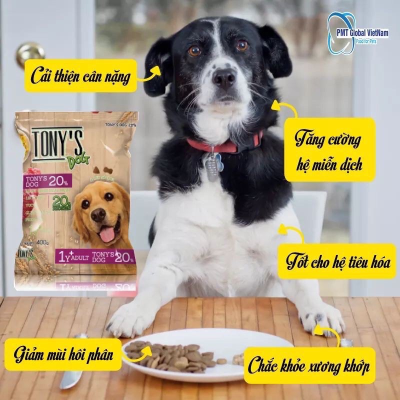 [HỎA TỐC HCM] TONY’S DOG thức ăn hạt khô dành cho Chó - Cún lớn nhỏ - túi 400gr