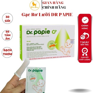 Gạc rơ lưỡi dr papie vệ sinh răng miệng cho bé hộp 30 gói