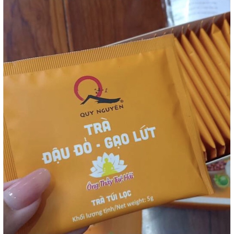 Trà đậu đỏ - gạo lứt túi lọc Quy Nguyên 110gram